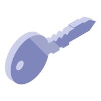 Light purple key opening door leveraging security and access control vector