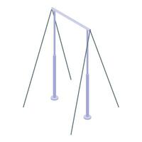 Uneven bars showing gymnastics equipment for professional training vector