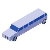 Long silver limousine waiting for passengers on white background vector