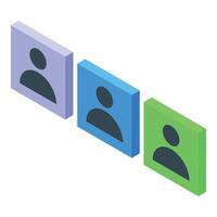 Customer relationship management system showing growing client base vector