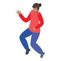 Young dancer performing modern choreography with energetic moves vector