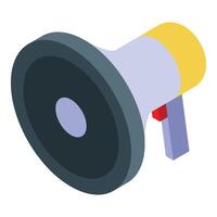 Isometric megaphone making an announcement vector