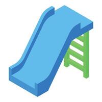 Children playground slide leading to fun and recreation vector