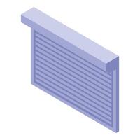 Closed roller shutter protecting a store or garage vector