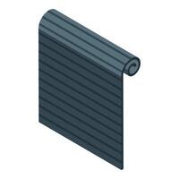 Rolled window shutter protecting house during renovation vector