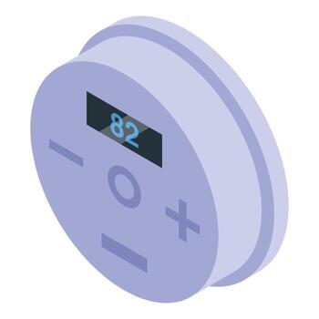 redondo termostato demostración temperatura ajuste mostrando número ochenta dos vector
