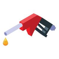 Fuel nozzle dripping gasoline showing rising prices and inflation vector