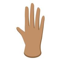 Open hand showing five fingers, counting or voting gesture vector