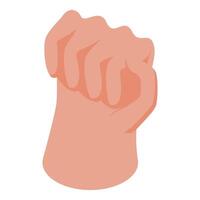 Clenched fist symbolizing strength and determination vector
