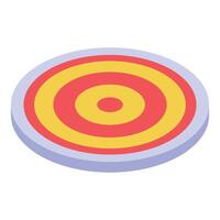 Round target with red and yellow circles representing marketing and business goals vector