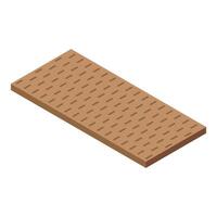 Dry thin wafer biscuit with chocolate filling representing modern snacking habits vector