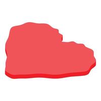 Burkina faso country map showing red territory shape vector