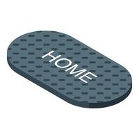 Oval button showing home page or main menu on device interface vector