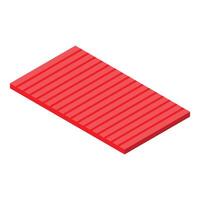 Red cargo container top view isometric projection logistics shipping industry vector