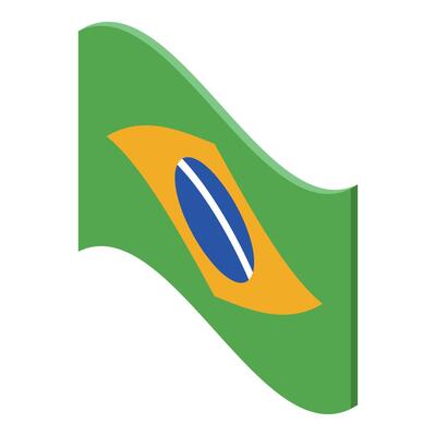 Brazilian flag waving in the wind, a symbol of national pride
