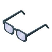 Modern eyeglasses icon representing vision correction and style vector