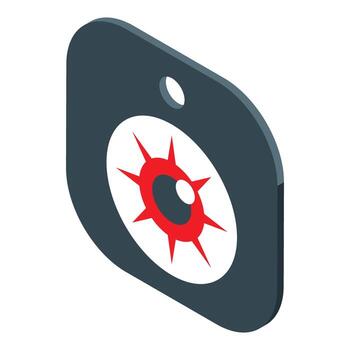 Vision app showing watching eye representing security and surveillance vector