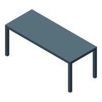 Modern grey rectangular table standing on four legs vector