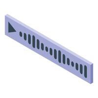 Audio track playing with progress bar and play button vector