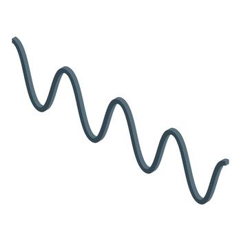 Isometric sine wave showing fluctuation and frequency vector
