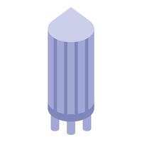 Chemical plant processing tower storing and filtering liquids vector