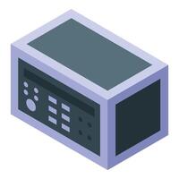 Modern radio playing music with buttons and display showing information vector