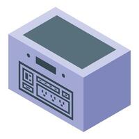 Modern radio cassette player broadcasting music with style vector