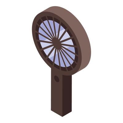 A fan with a blue light on top of it