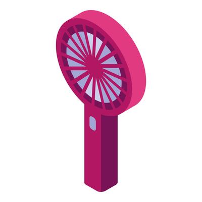 Portable fan rotating and generating a breeze in summer heat