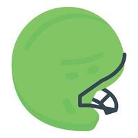 Green american football helmet protecting player from concussions vector
