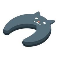 Comfortable cat shaped travel pillow for relaxing while traveling vector