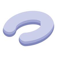 Comfortable travel neck pillow for airplane or train trips vector