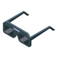 Modern vr glasses showing immersive virtual reality experience vector