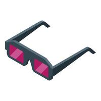 3d glasses creating immersive viewing experience isometric icon vector