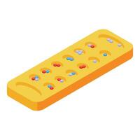 A pill box with pills on it vector