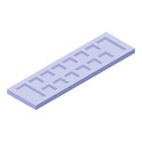 Modern remote control with minimalist design isometric projection vector