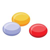 Colorful glossy spheres representing choices, options, or decisions vector