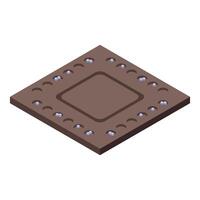 Modern integrated circuit showing computing power and technology vector