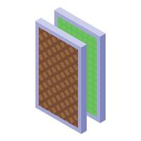 Replacing used air conditioner filter with a new one vector