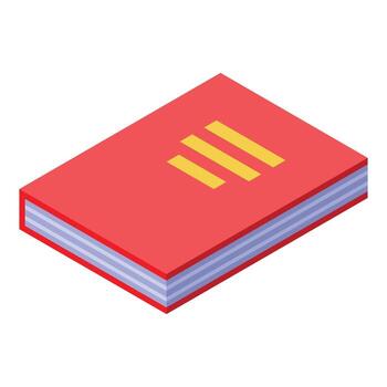 Red book representing studying and knowledge gaining vector
