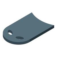 Kickboard for swimming pool training with holes and rounded edges vector