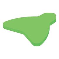 Green abstract isometric shape floating on white background vector