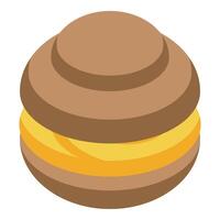 Delicious honey cake with filling representing sweet dessert delight vector