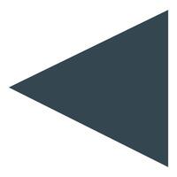 Dark gray triangle pointing left on white background vector