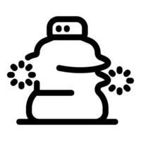 Nano robot spraying nanoparticles icon, nanotechnology, microscopic machine, futuristic technology vector