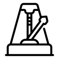 Metronome keeping time with moving needle and pendulum vector