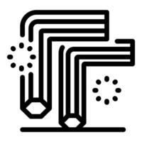 Flexible pencils bending and adapting to creative challenges vector