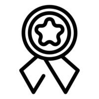 Award ribbon showing star representing achievement and quality work vector