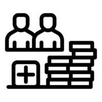 Crowdfunding campaign adding contributors increasing funding amount vector