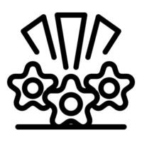 Gears generating a powerful energy burst, innovation and industrial power vector